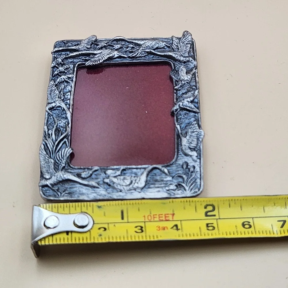 Arthur Court 1990 Vintage Mini Photo Picture Frame Goose Outdoor Geese Pewter